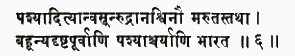 пашйадитйан васун рудран ашвинау марутас татха бахунй адришта-пурвани